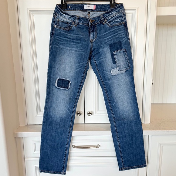 Cabi Slim Boyfriend Patch Jeans – Size 4 - Picture 1 of 4